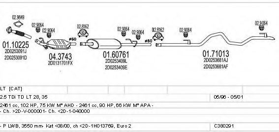 MTS C380291009477 Exhaust System